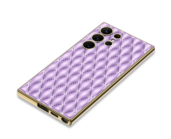 Tok Samsung Galaxy S24 Ultra, Leather Rhombus, lila