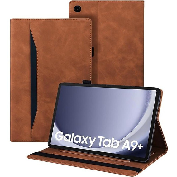 Tok Samsung Galaxy Tab A9+, Classic, tolltartóval, barna