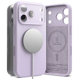 Ringke tok iPhone 17 Pro Max készülékhez, szilikon mágneses MagSafe, világos lila