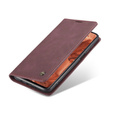 CASEME tok Xiaomi do Redmi Note 9s / 9 Pro, Leather Wallet Case, bordó