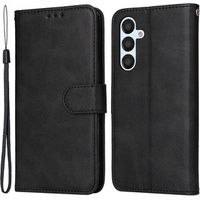 Pattintható tok a Samsung Galaxy A34 5G, Leather Wallet, fekete