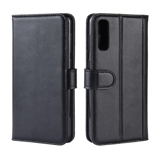 Pattintható tok a Samsung Galaxy A50 / A30s, Leather Flexi Book, fekete