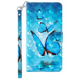 Pattintható tok a Oppo A17, Wallet Light Spots Decor Butterfly, kék