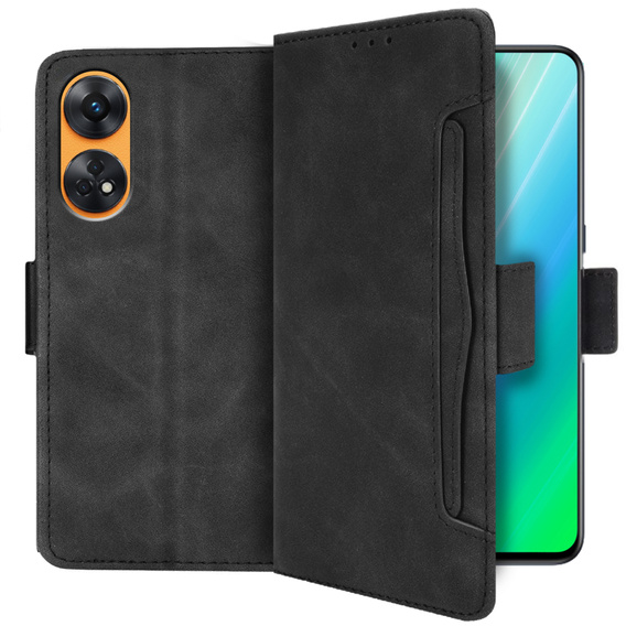 Pattintható tok a Oppo Reno8 T, Card Slot, fekete