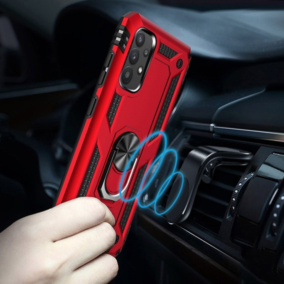 Páncélozott telefontok a Samsung Galaxy A72 5G, Nox Case Ring, kék