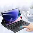 Tok + billentyűzet Samsung Galaxy Tab S9, Dux Ducis Pen Slot TouchPad Leather, fekete