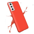 Telefontok a Samsung Galaxy S21+ Plus, Silicone Lite, piros