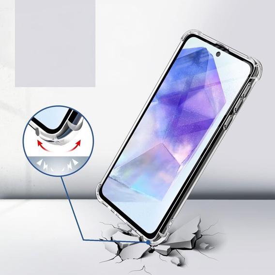 Telefontok a Samsung Galaxy M55 5G, Dropproof, átlátszó