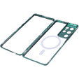 Magnetic Dual Glass MagSafe tok Samsung Galaxy S21 Ultra, zöld