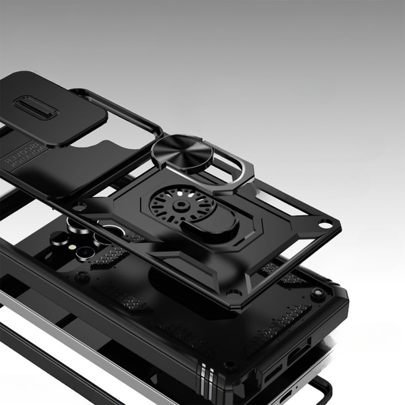 Telefontok a Samsung Galaxy S25 Ultra, KickStand Camera Lens, fekete