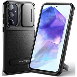 Tojás Samsung Galaxy A55 5G, Suritch Kickstand, fekete