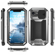 Páncélozott tok a iPhone 16E, R-JUST, ezüst