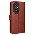 Pattintható tok a Honor 200 Pro 5G, Crazy Horse Wallet, barna