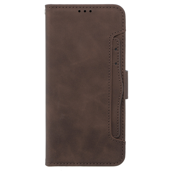 Pattintható tok a Oppo A79 5G, Card Slot, barna