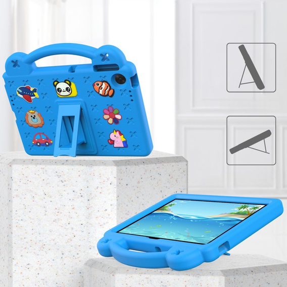 Gyermek tok Lenovo Tab TB311FU, Cute Patterns, állvánnyal, kék