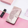 Pattintható tok a Motorola Moto G85, Butterfly, rózsaszín rose gold