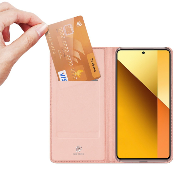Dux Ducis Telefontok a Xiaomi Redmi Note 13 5G, Skinpro, rózsaszín rose gold