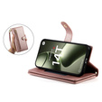 Pattintható tok a Xiaomi 14T, Wallet Zipper Pocket, rózsaszín