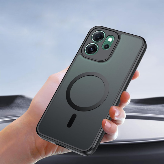 Matt tok Oppo Reno 14F, MagSafe-hoz, áttetsző fekete