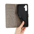 Pattintható tok a Samsung Galaxy A55 5G, Wallet, Butterfly, lila