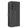 Pattintható tok a Poco F5 Pro 5G, Wallet Smart Magnet, fekete