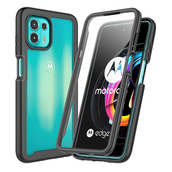 Tok Motorola Edge 20 Lite készülékhez, Shockproof, fóliával, kék