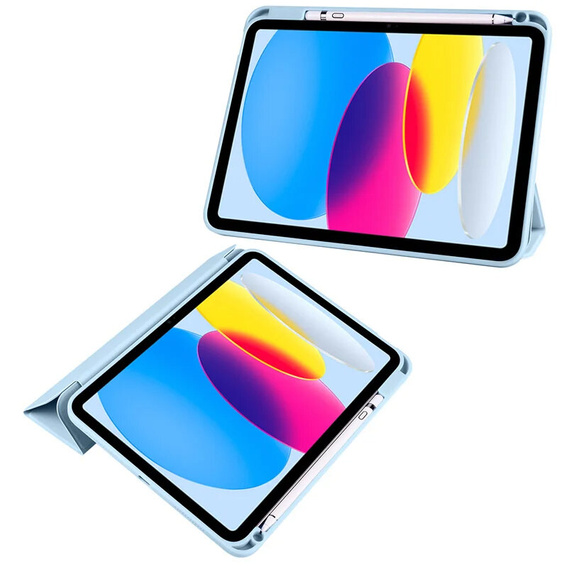 Tok iPad 10.9 2022 10 Gen, Smartcase Hybrid, tolltartó résszel, kék
