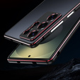 Teletok LUPHIE Samsung Galaxy S25 Ultra-hoz, Armor Bumper, fekete
