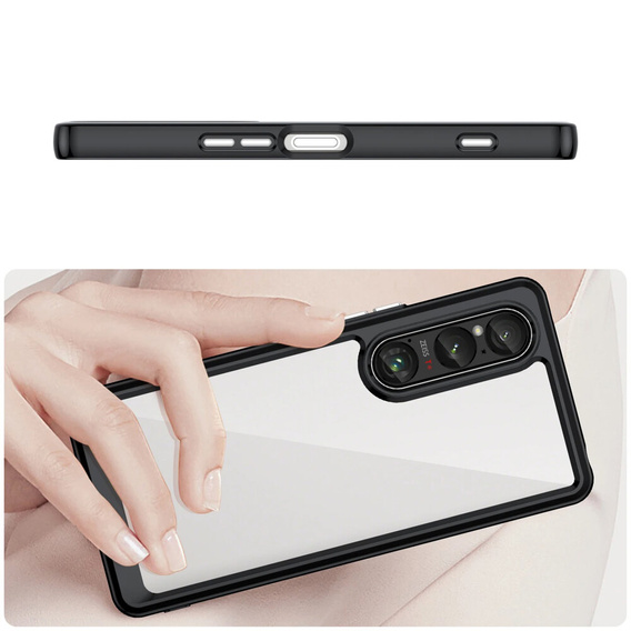 Telefontok a Sony Xperia 1 VI, Fusion Hybrid, átlátszó / fekete