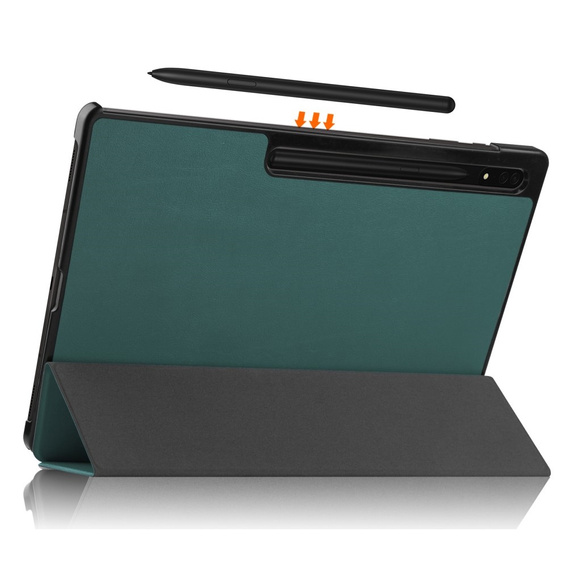 Tok Samsung Galaxy Tab S9 Ultra, Smartcase, zöld