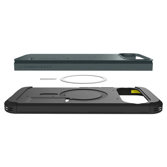 Spigen Tough Armor MagSafe tok a Google Pixel 10 Pro XL-hez, Abyss zöld