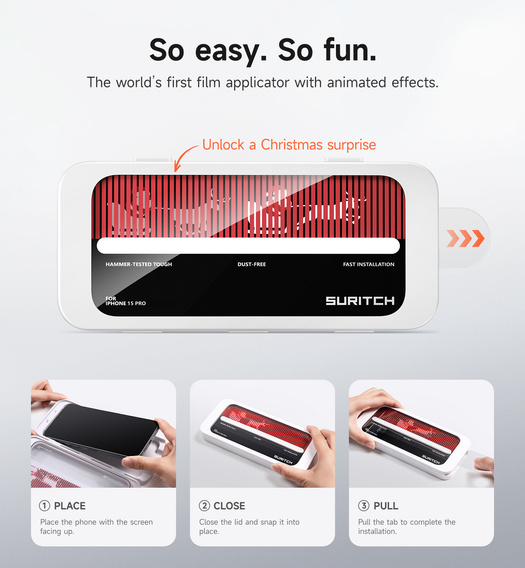 2x SURITCH edzett üveg iPhone 15 Pro készülékhez