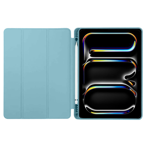 Tok Apple iPad Pro 13" 7 gen. 2024 (A2925, Smartcase tolltartóval, kék