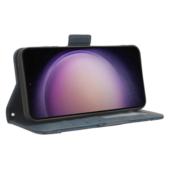 Pattintható tok a Samsung Galaxy S23 FE, Card Slot, kék