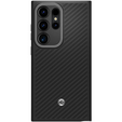 Spigen Enzo Aramid fekete tok Samsung Galaxy S24 Ultra készülékhez