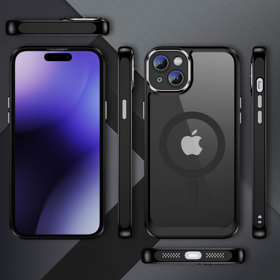 Tok iPhone 15 Plus, ERBORD Impact Guard, MagSafe, fekete