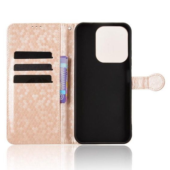 Flap tok Xiaomi Redmi 15C 4G/LTE, Wallet Rhombus, arany