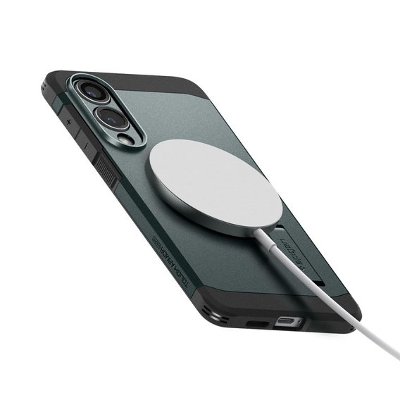 Spigen tok Samsung Galaxy A36 5G készülékhez, Tough Armor Mag Mag MagSafe, fekete + 9H edzett üveg