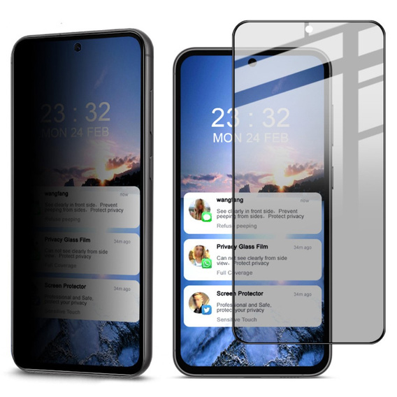 IMAK adatvédelmi edzett üveg Samsung Galaxy S23 FE készülékhez