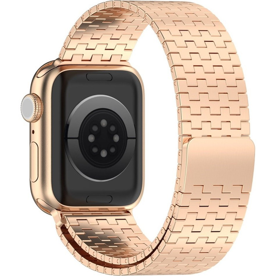 Acél karperec Apple Watch 1/2/3/4/4/5/6/7/8/SE/ULTRA 42/44/45/45/49 MM - rózsaszín rose gold
