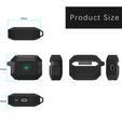 Páncélozott fejhallgató tok karabinerrel az Apple AirPods Pro 3 számára