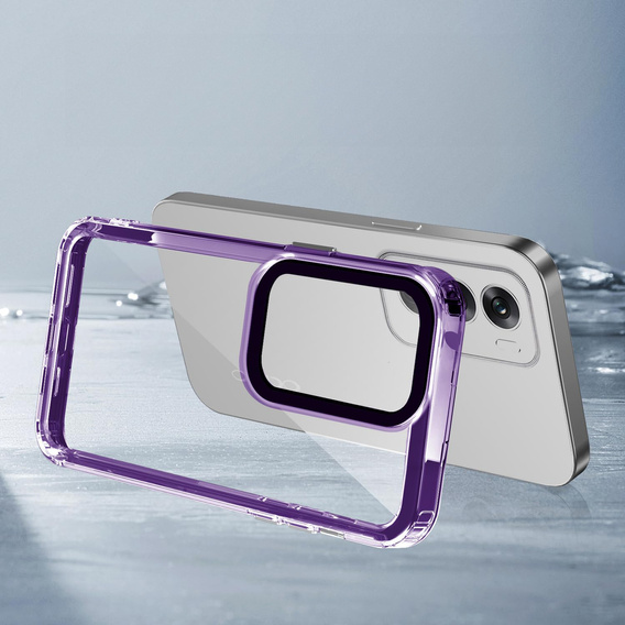 Telefontok a Oppo Reno 12, Fusion Hybrid, átlátszó / lila