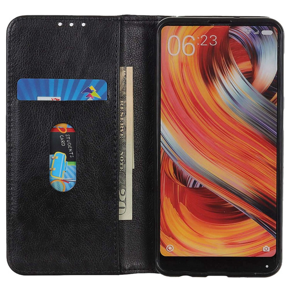 Telefontok a Xiaomi 13T / 13T Pro, Wallet Litchi Leather, fekete
