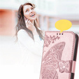 Pattintható tok a Realme 12, Butterfly, rózsaszín rose gold