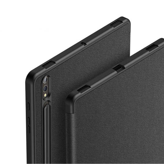Tok Samsung Galaxy Tab S10+ Plus-hoz, Dux Ducis Domo, fekete