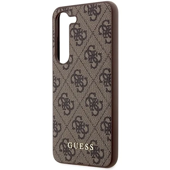 GUESS Telefontok a Samsung Galaxy S24+ Plus, 4G Metal Gold Logo, barna