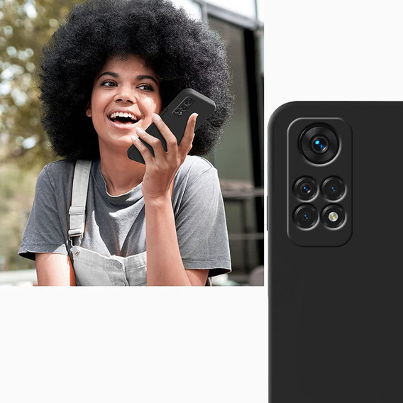 Telefontok a Xiaomi Redmi Note 11 Pro 4G, Silicone Lite, fekete
