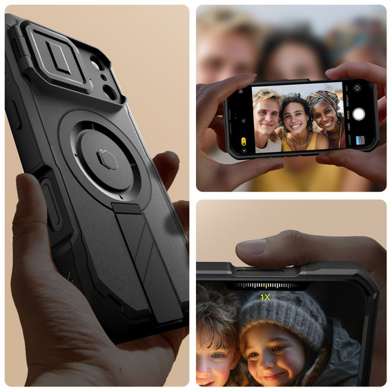 Tech-Protect tok iPhone 17 Pro Max készülékhez, Kevlar MagSafe+, fekete