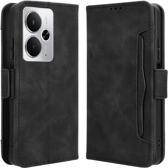 Pattintható tok a Realme 14 5G / Realme 14T 5G, Card Slot, fekete