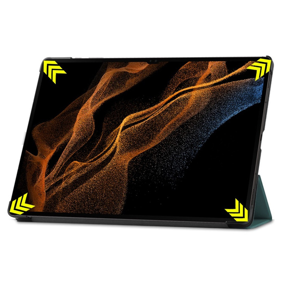 Tok Samsung Galaxy Tab S9 Ultra, Smartcase, zöld